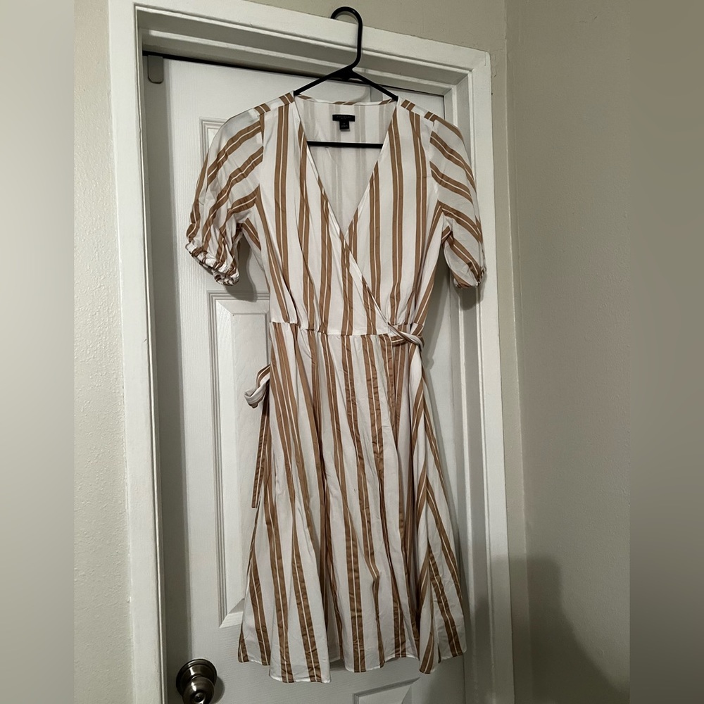 Ann Taylor striped A-line dress